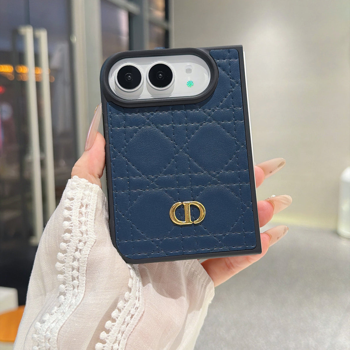 Latticed CD Phone Case For iPhone Duo