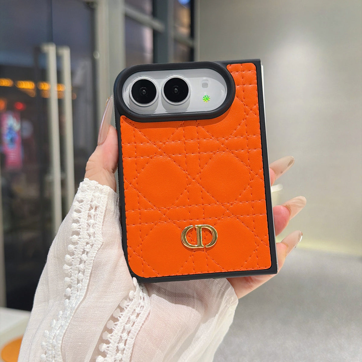 Latticed CD Phone Case For iPhone Duo