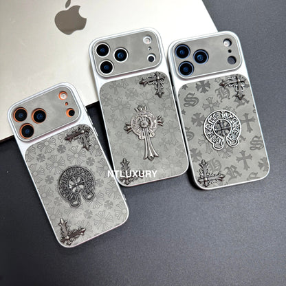 Coque de téléphone gris chromé Jus d'orange