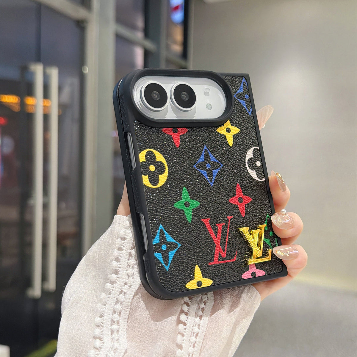 Traditional Love Phone Case For iPhone Duo With Metal