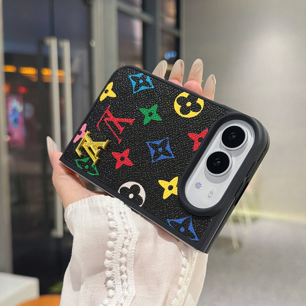 Traditional Love Phone Case For iPhone Duo With Metal