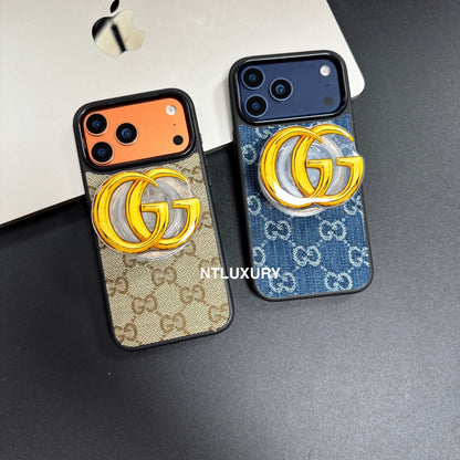 Coque de téléphone en jean avec support MagSafe
