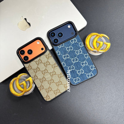 Coque de téléphone en jean avec support MagSafe