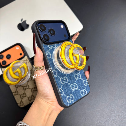 Coque de téléphone en jean avec support MagSafe