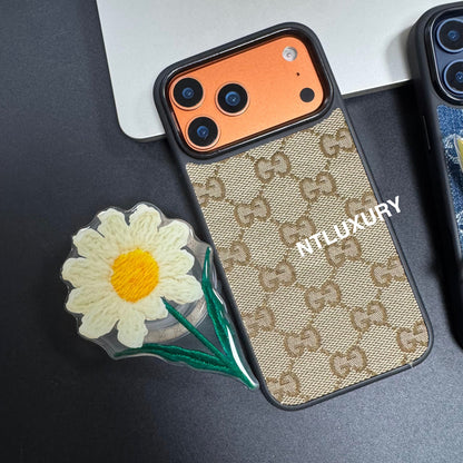 Coque de téléphone Denim Good MagSafe avec support MagSafe floral