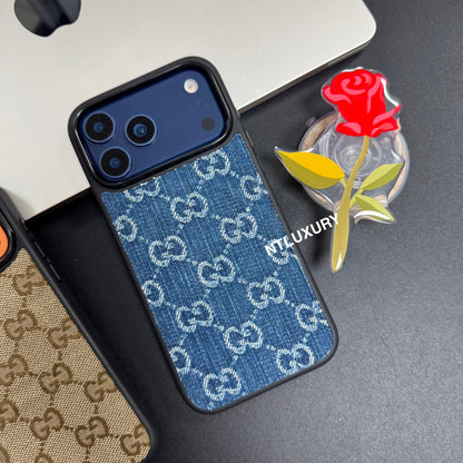 Coque de téléphone Denim Good MagSafe avec support MagSafe floral