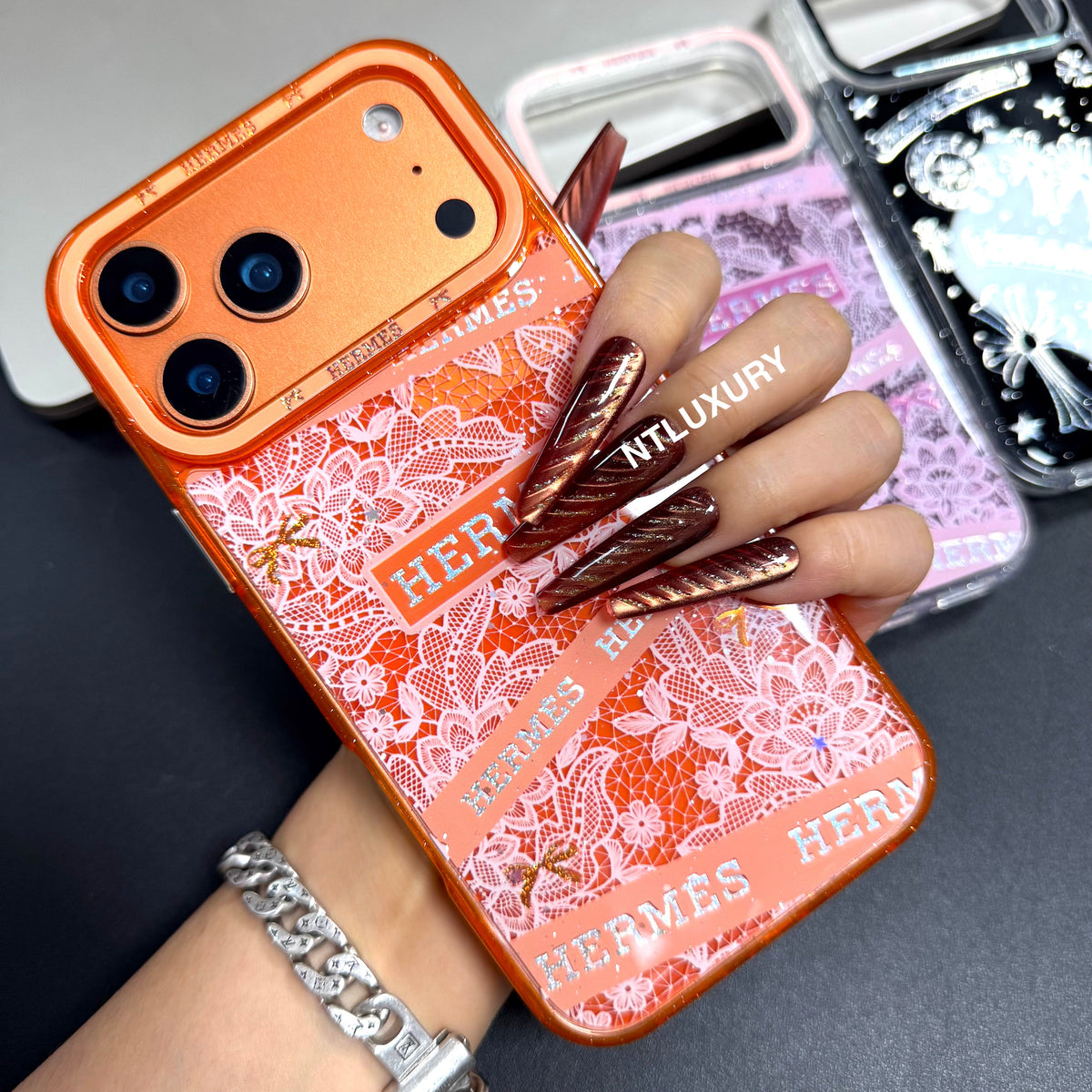 Coque de téléphone motif cheval mignon avec sangle