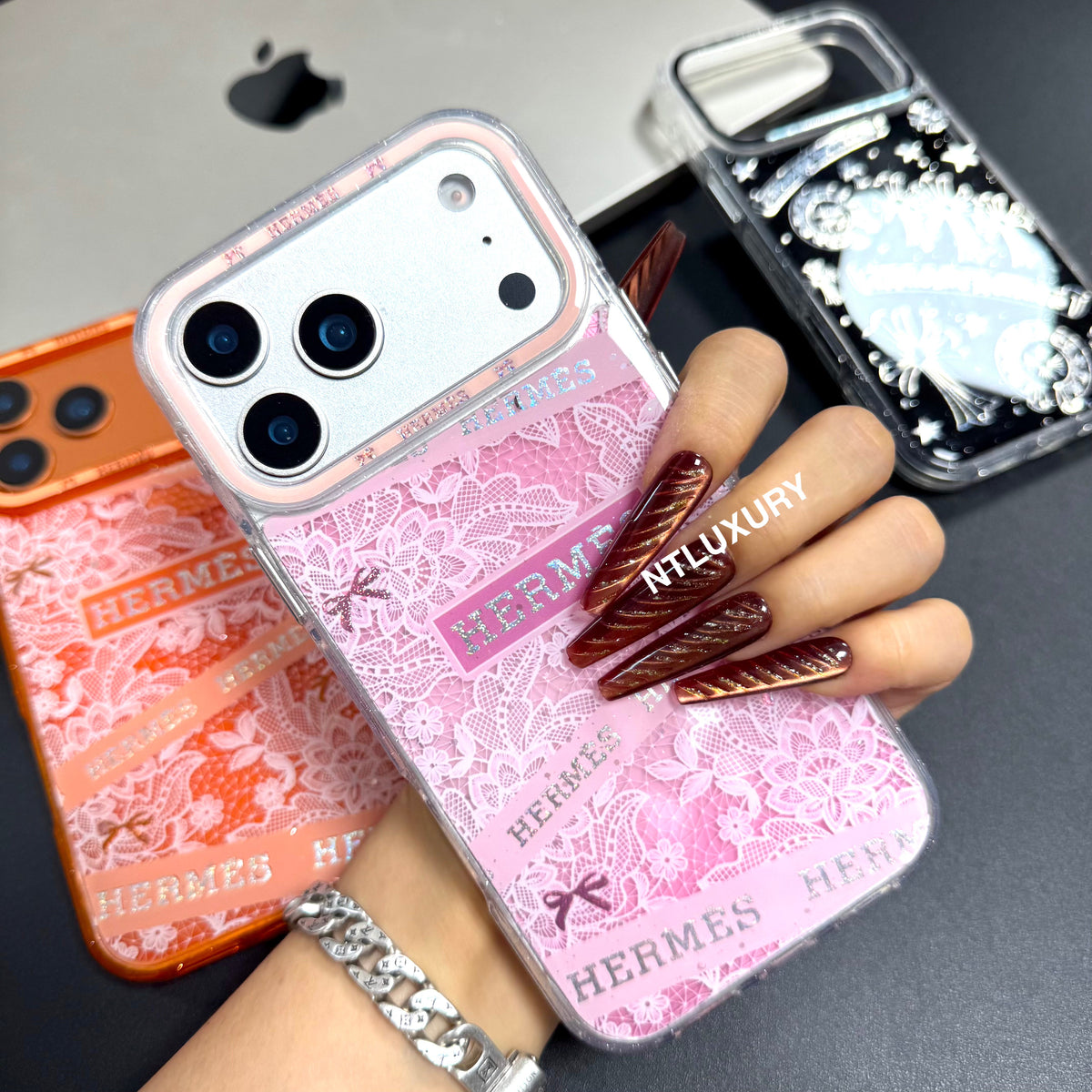 Coque de téléphone motif cheval mignon avec sangle