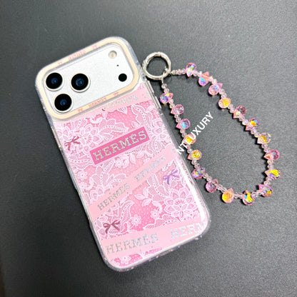 Coque de téléphone motif cheval mignon avec sangle