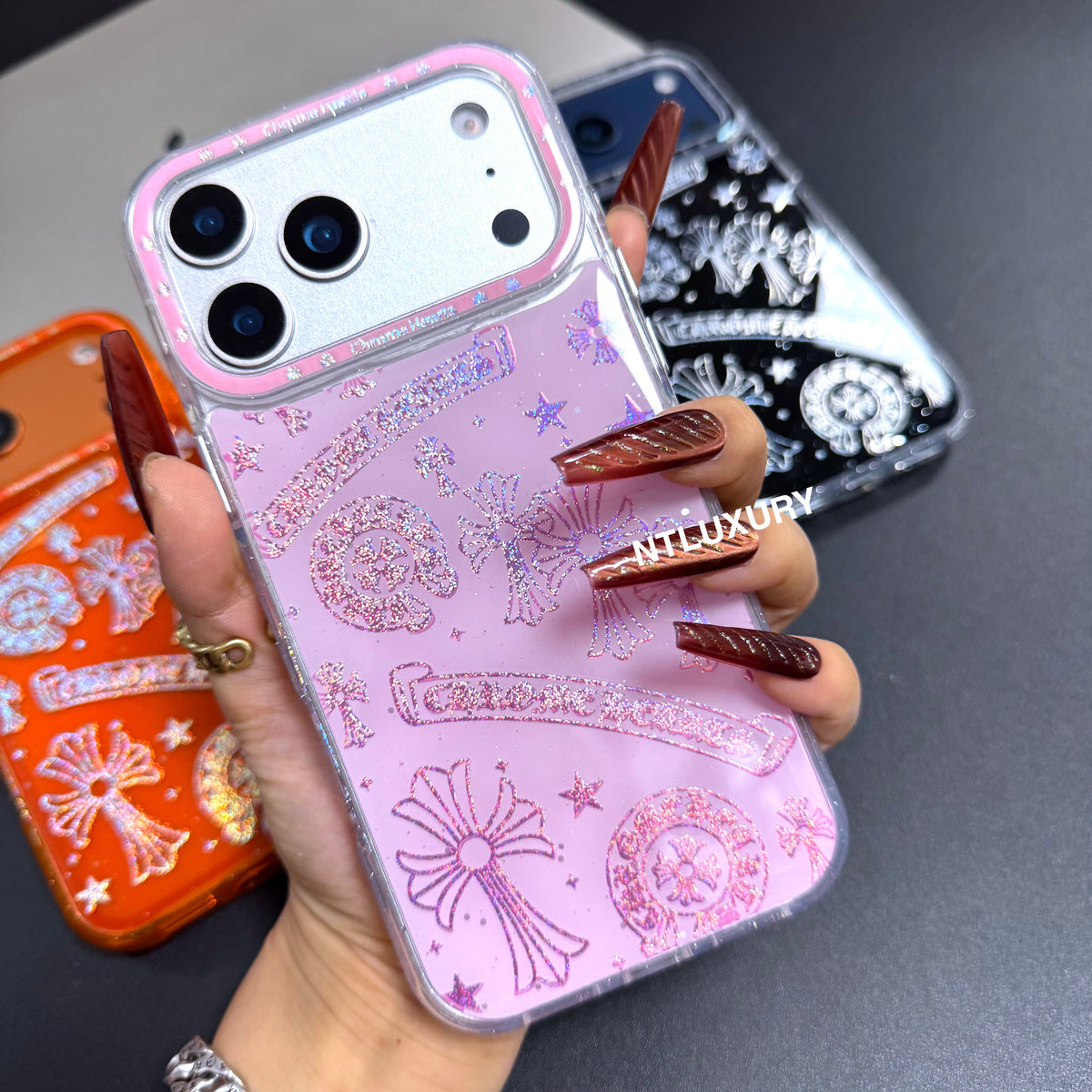 Coque de téléphone Chrome mignonne avec sangle