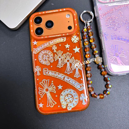 Coque de téléphone Chrome mignonne avec sangle