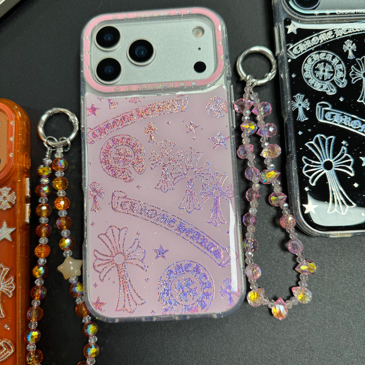 Coque de téléphone Chrome mignonne avec sangle