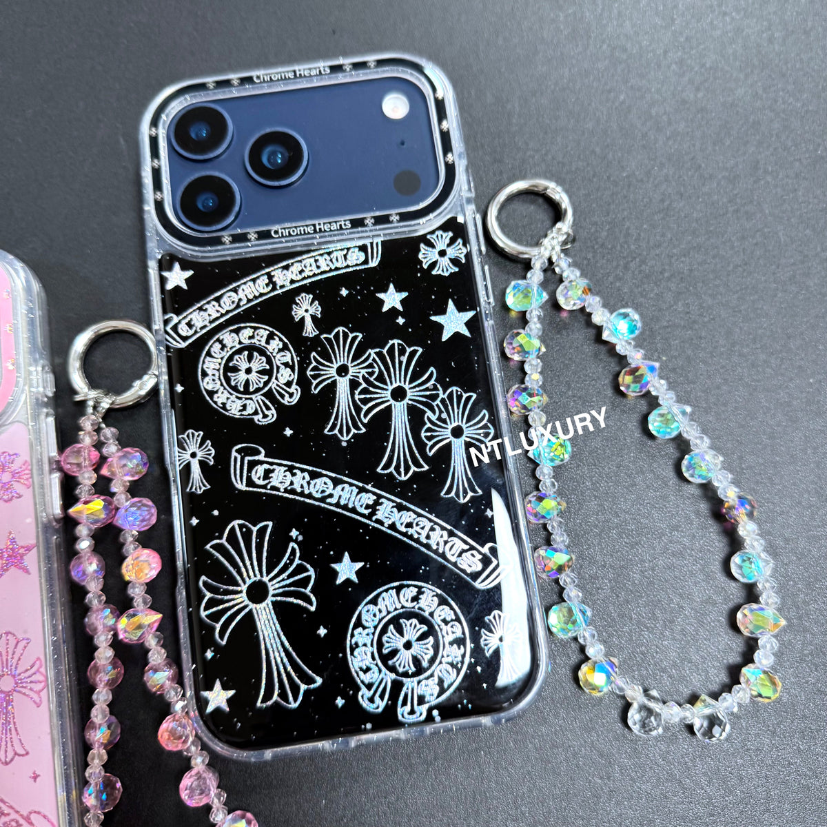 Coque de téléphone Chrome mignonne avec sangle
