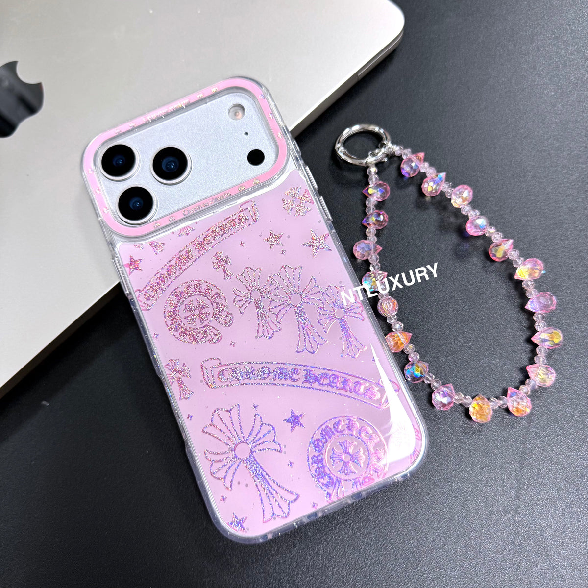 Coque de téléphone Chrome mignonne avec sangle