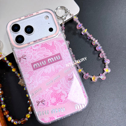Jolie mini coque de téléphone avec cordon