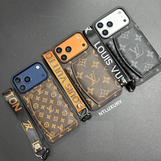 Vintage Floral Design Phone Case with Wallet