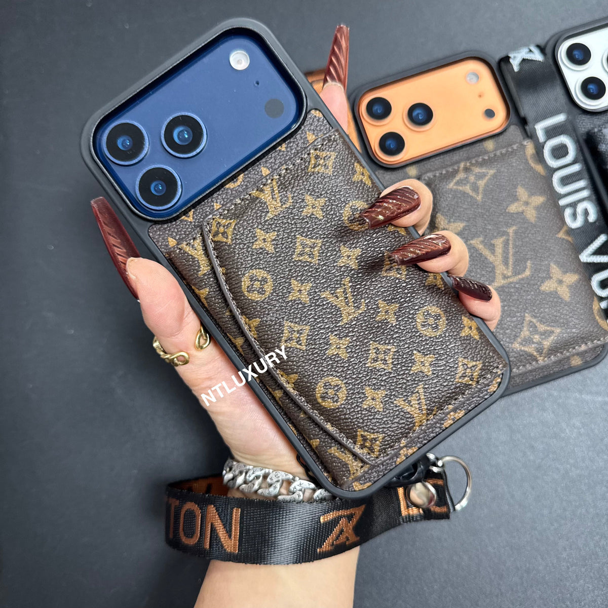 Vintage Floral Design Phone Case with Wallet