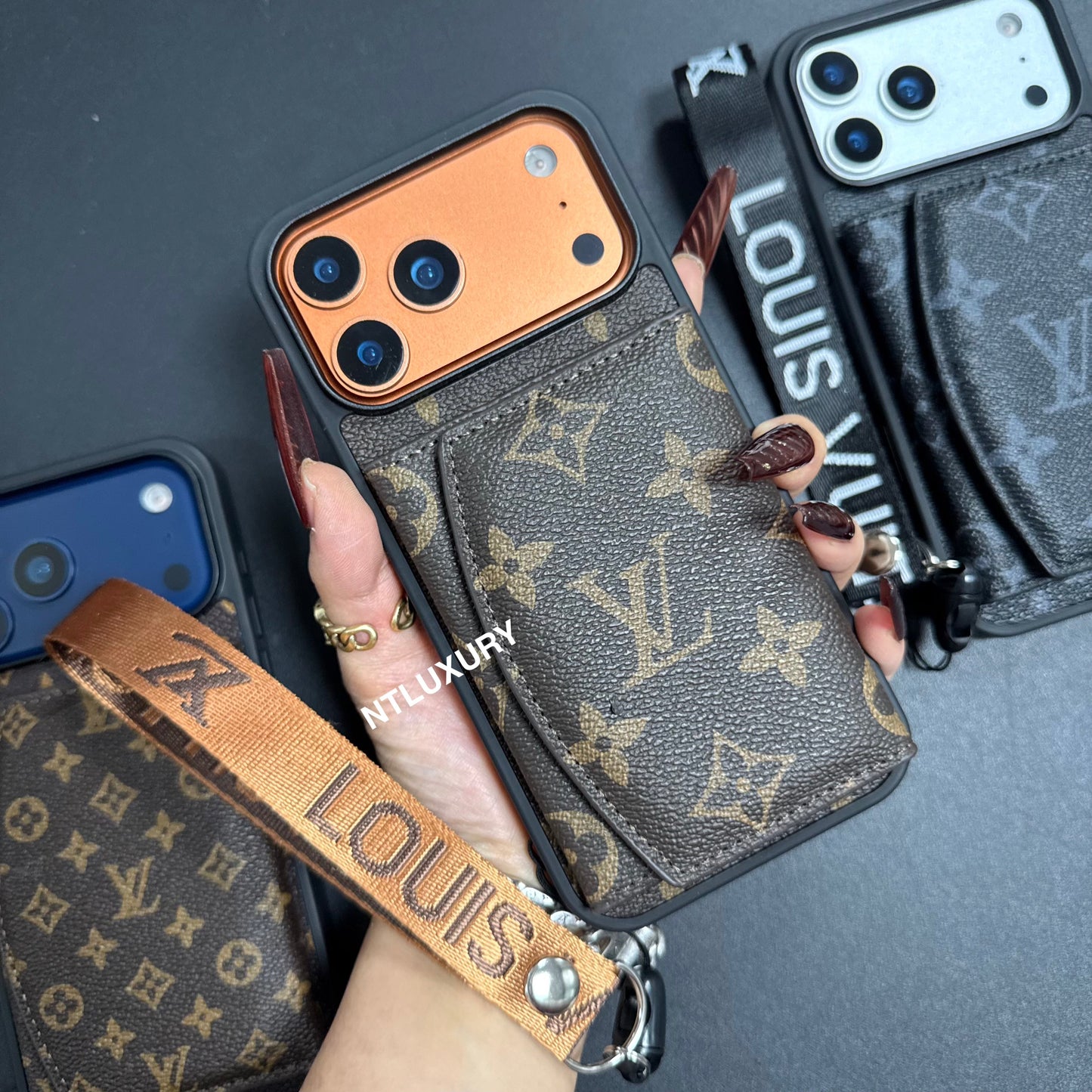 Vintage Floral Design Phone Case with Wallet