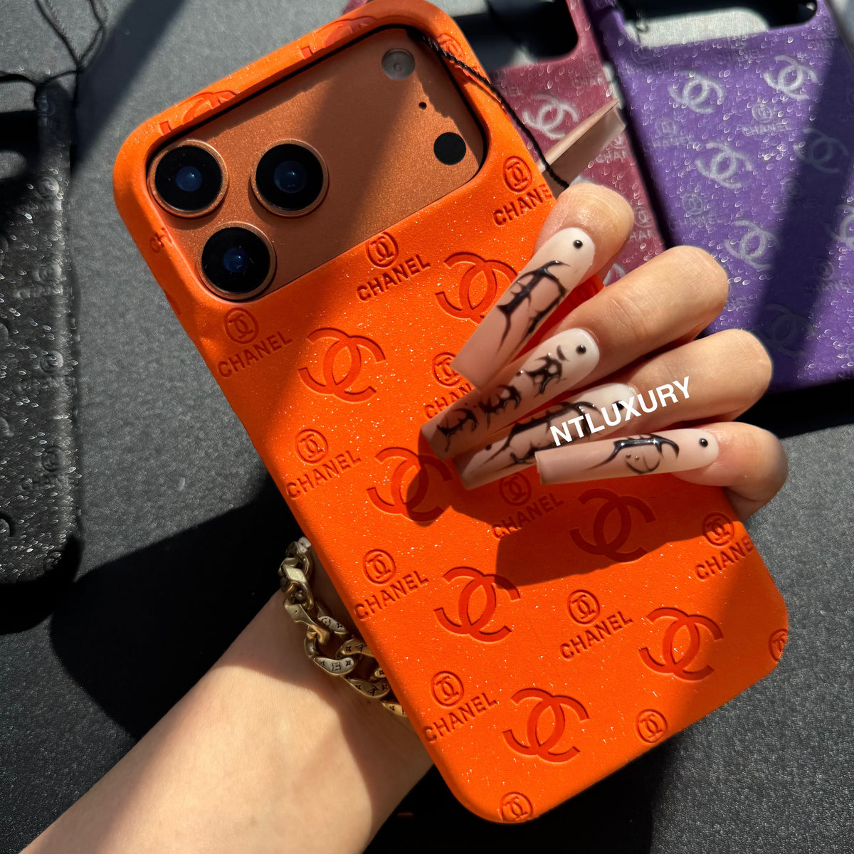 Coque de téléphone Glitter Cuir CC Love Girl
