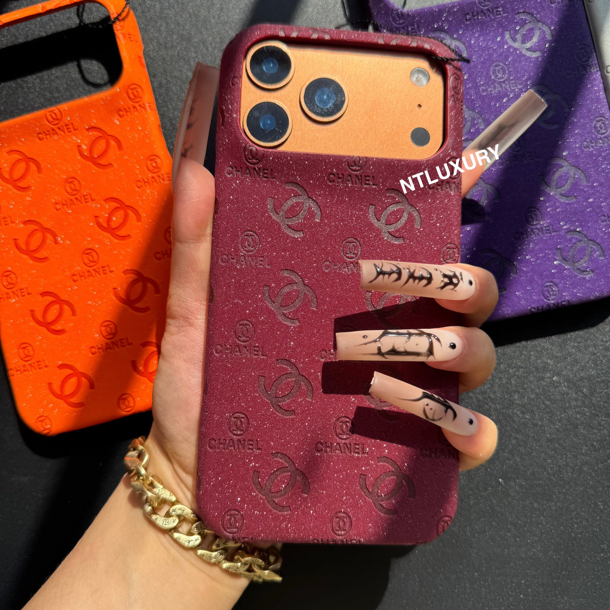 Coque de téléphone Glitter Cuir CC Love Girl