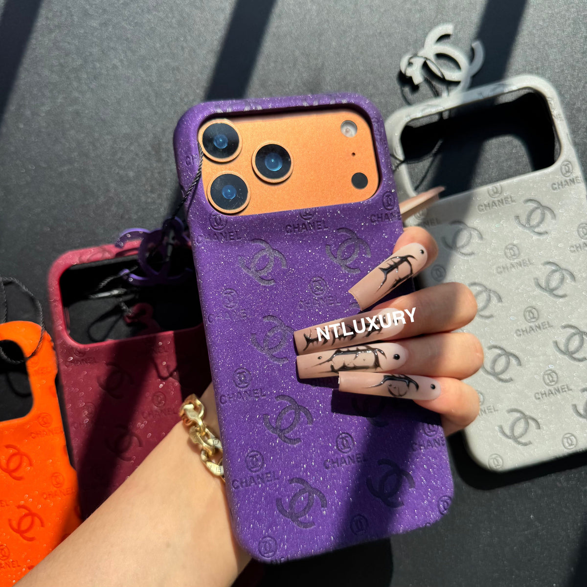 Coque de téléphone Glitter Cuir CC Love Girl