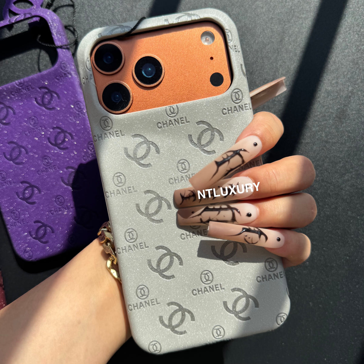 Coque de téléphone Glitter Cuir CC Love Girl