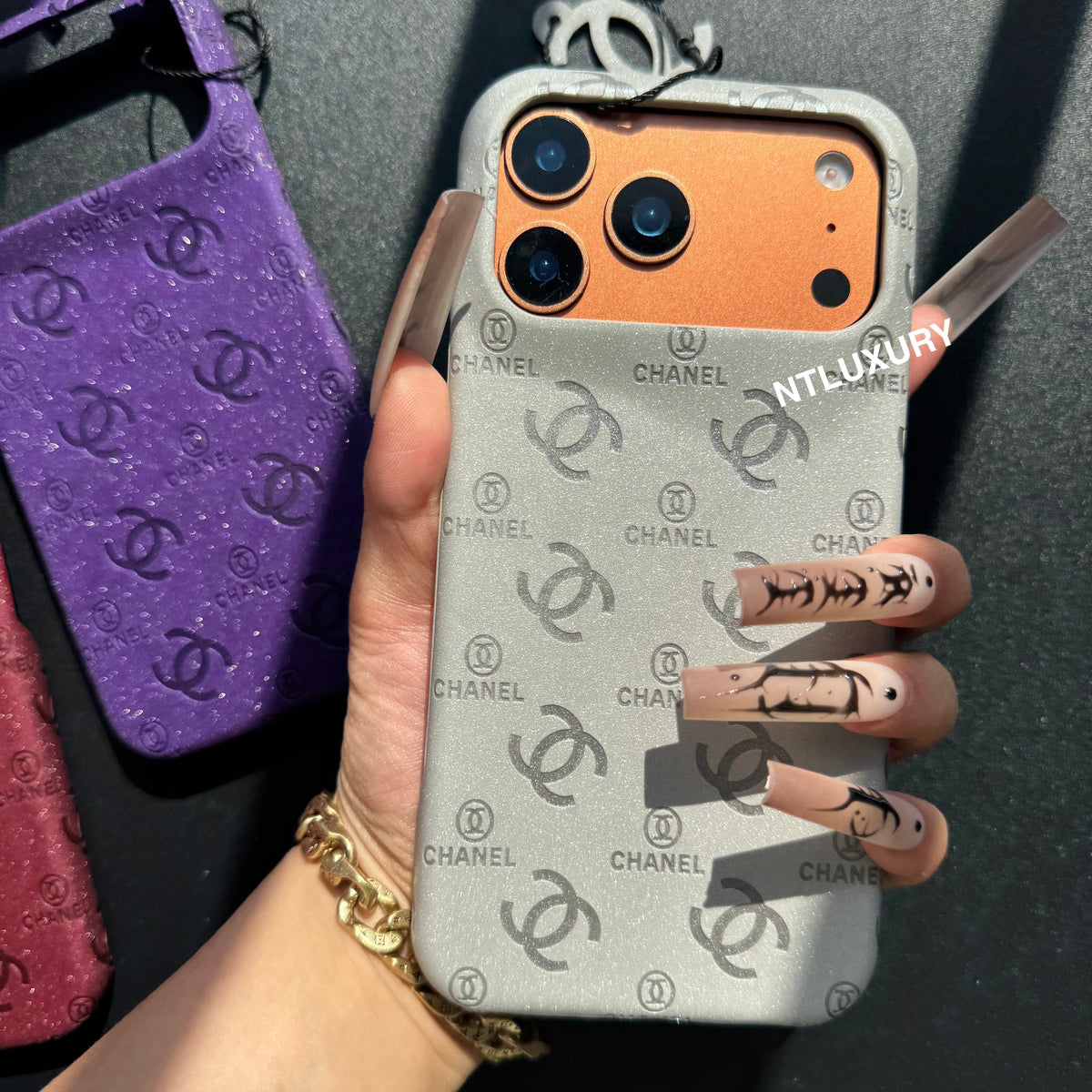 Coque de téléphone Glitter Cuir CC Love Girl