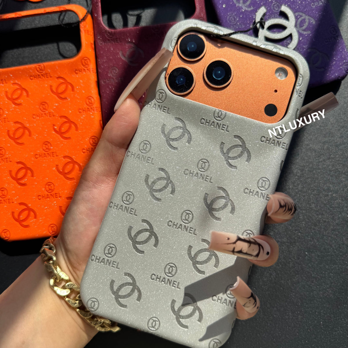 Coque de téléphone Glitter Cuir CC Love Girl
