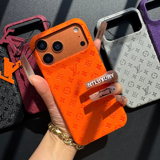 Étui de téléphone Fille Petit Amour en Cuir Pailleté