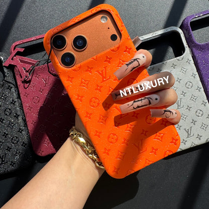 Étui de téléphone Fille Petit Amour en Cuir Pailleté