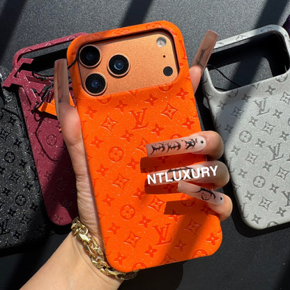 Étui de téléphone Fille Petit Amour en Cuir Pailleté