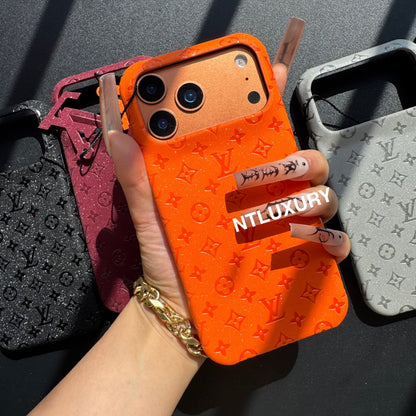 Étui de téléphone Fille Petit Amour en Cuir Pailleté