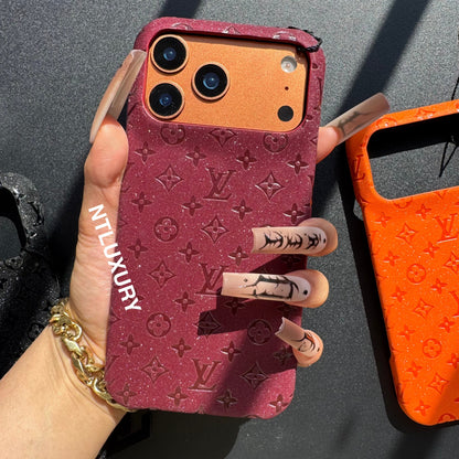 Étui de téléphone Fille Petit Amour en Cuir Pailleté