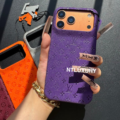 Étui de téléphone Fille Petit Amour en Cuir Pailleté