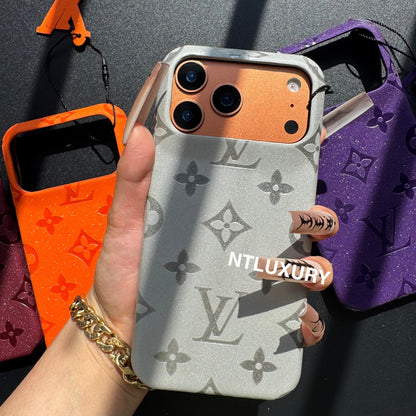 Coque de téléphone Fille Amour en Cuir Pailleté