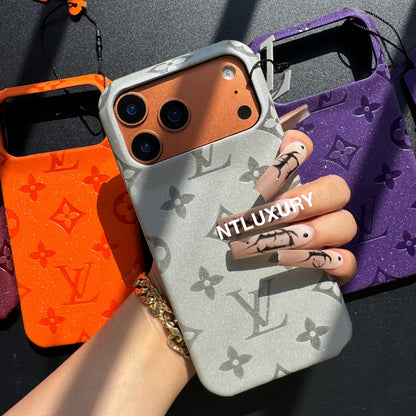 Coque de téléphone Fille Amour en Cuir Pailleté