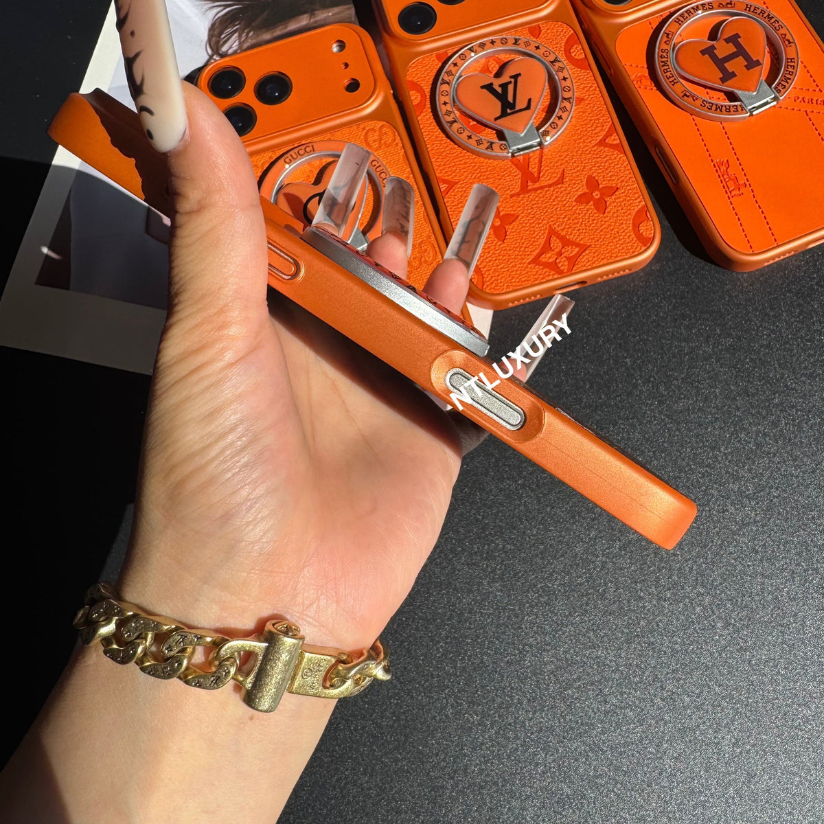 Orangensaft MagSafe Hülle mit Halterung
