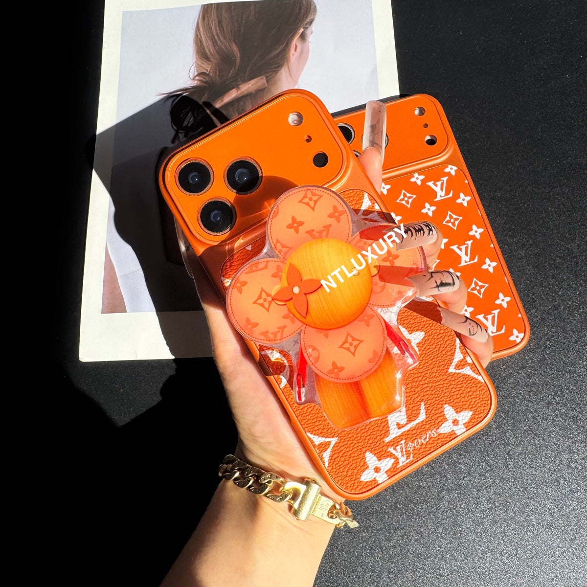 Étui Magsafe Traditional Juice avec support (Orange Love)