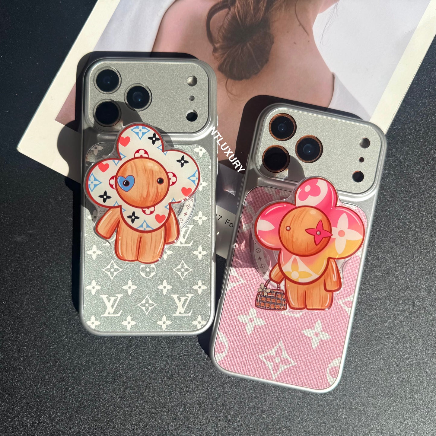 Traditionelle Saft MagSafe Hülle mit Halterung (Pink Doll)