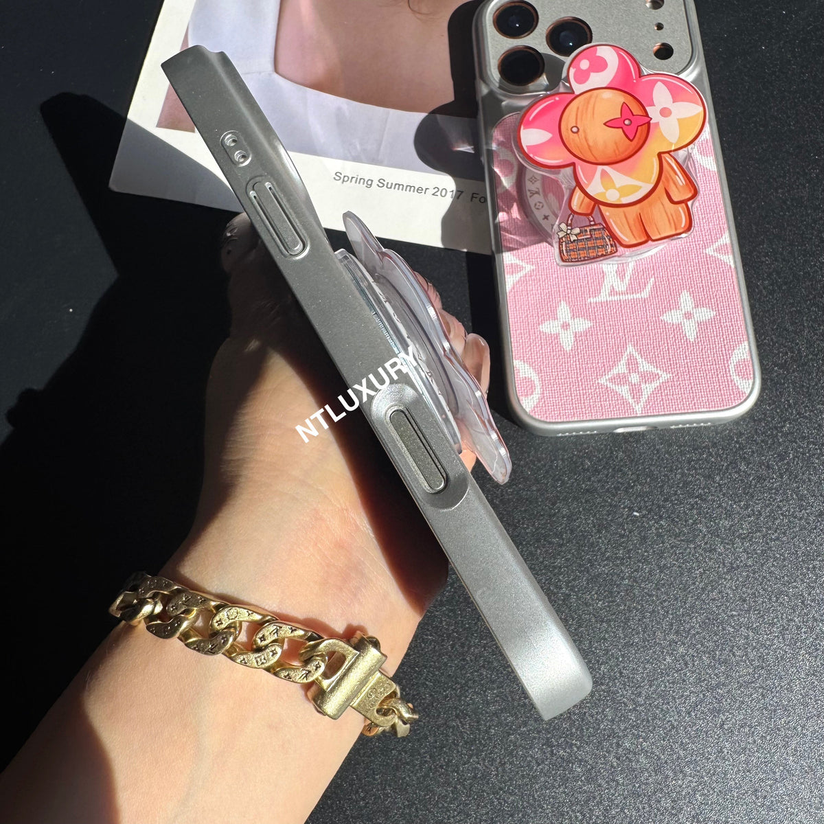 Coque Magsafe Traditional Juice avec support (Rose Poupée)