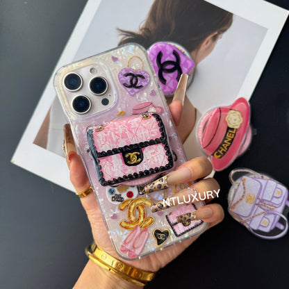 Violette Handyhülle mit MagSafe-Halterung