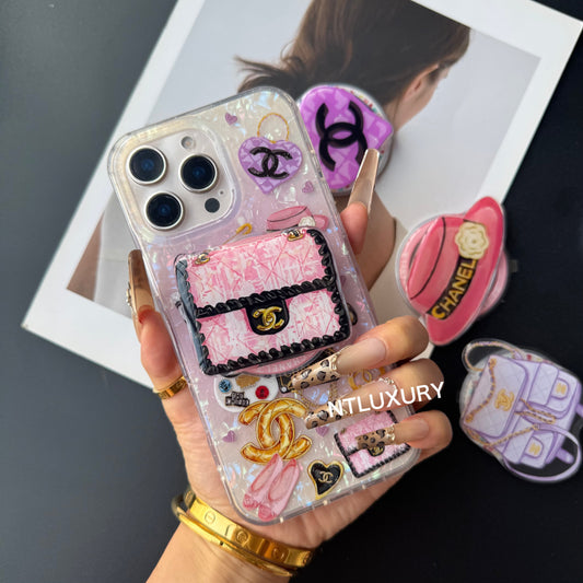 Violette Handyhülle mit MagSafe-Halterung