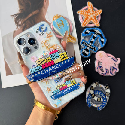 Coque de téléphone fille motif océan avec support MagSafe