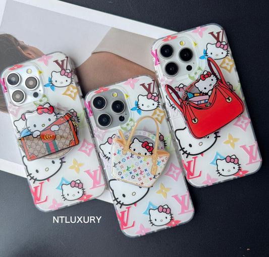Handyhülle mit Katzenliebe 2 Design und MagSafe-Halterung