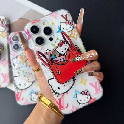 Handyhülle mit Katzenliebe 2 Design und MagSafe-Halterung