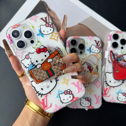 Handyhülle mit Katzenliebe 2 Design und MagSafe-Halterung