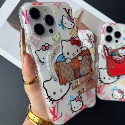 Handyhülle mit Katzenliebe 2 Design und MagSafe-Halterung