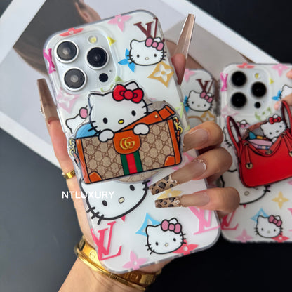 Handyhülle mit Katzenliebe 2 Design und MagSafe-Halterung