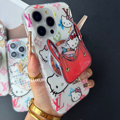 Handyhülle mit Katzenliebe 2 Design und MagSafe-Halterung