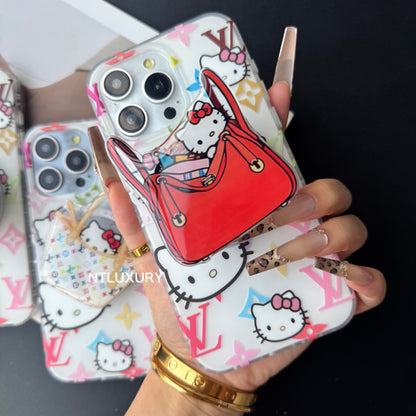 Handyhülle mit Katzenliebe 2 Design und MagSafe-Halterung